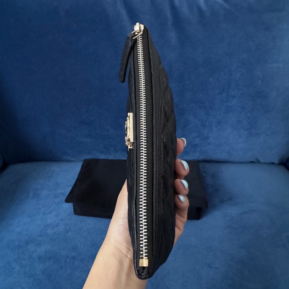 CHANEL Caviar Quilted Small Boy Pouch Case Black - Picture 7 of 9